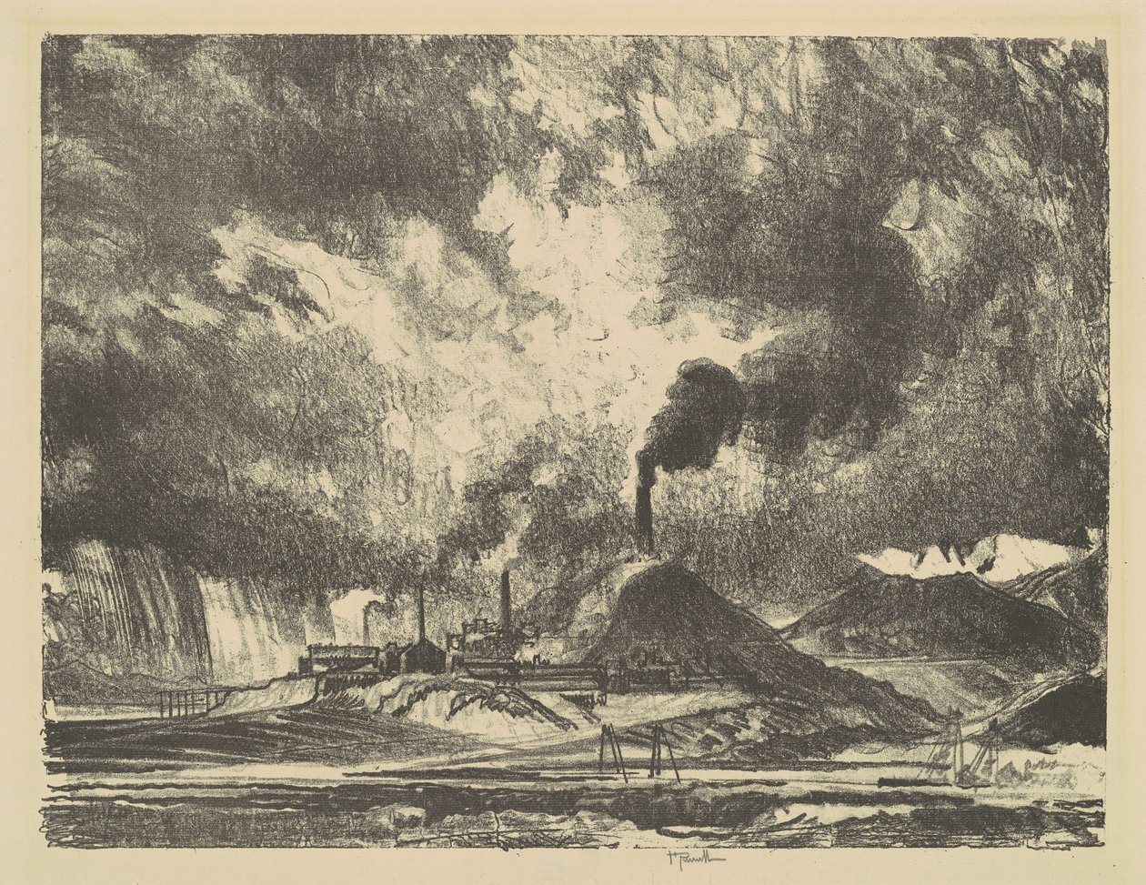 Anaconda, Montana, 1915. af Joseph Pennell