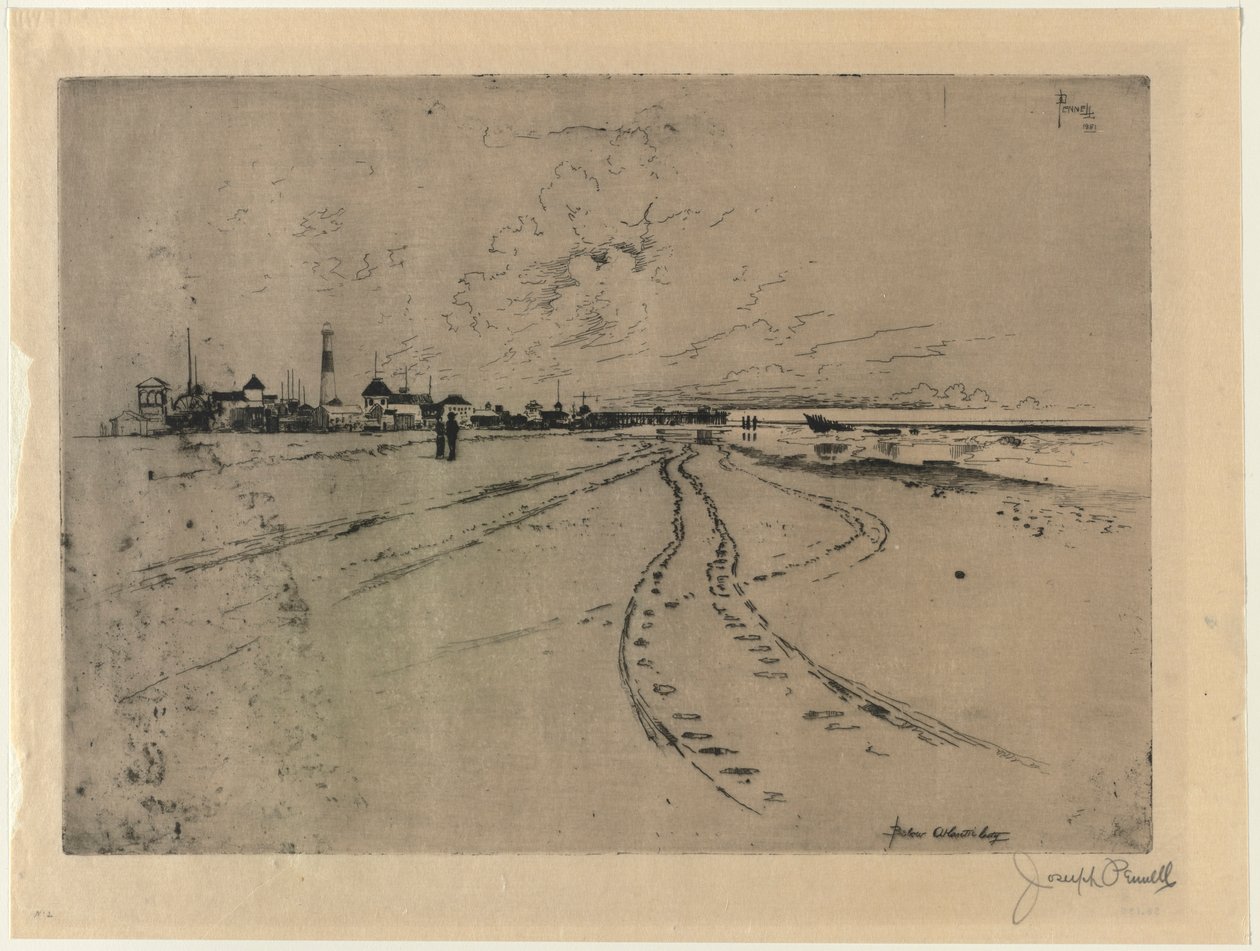Under Atlantic City, 1881. af Joseph Pennell