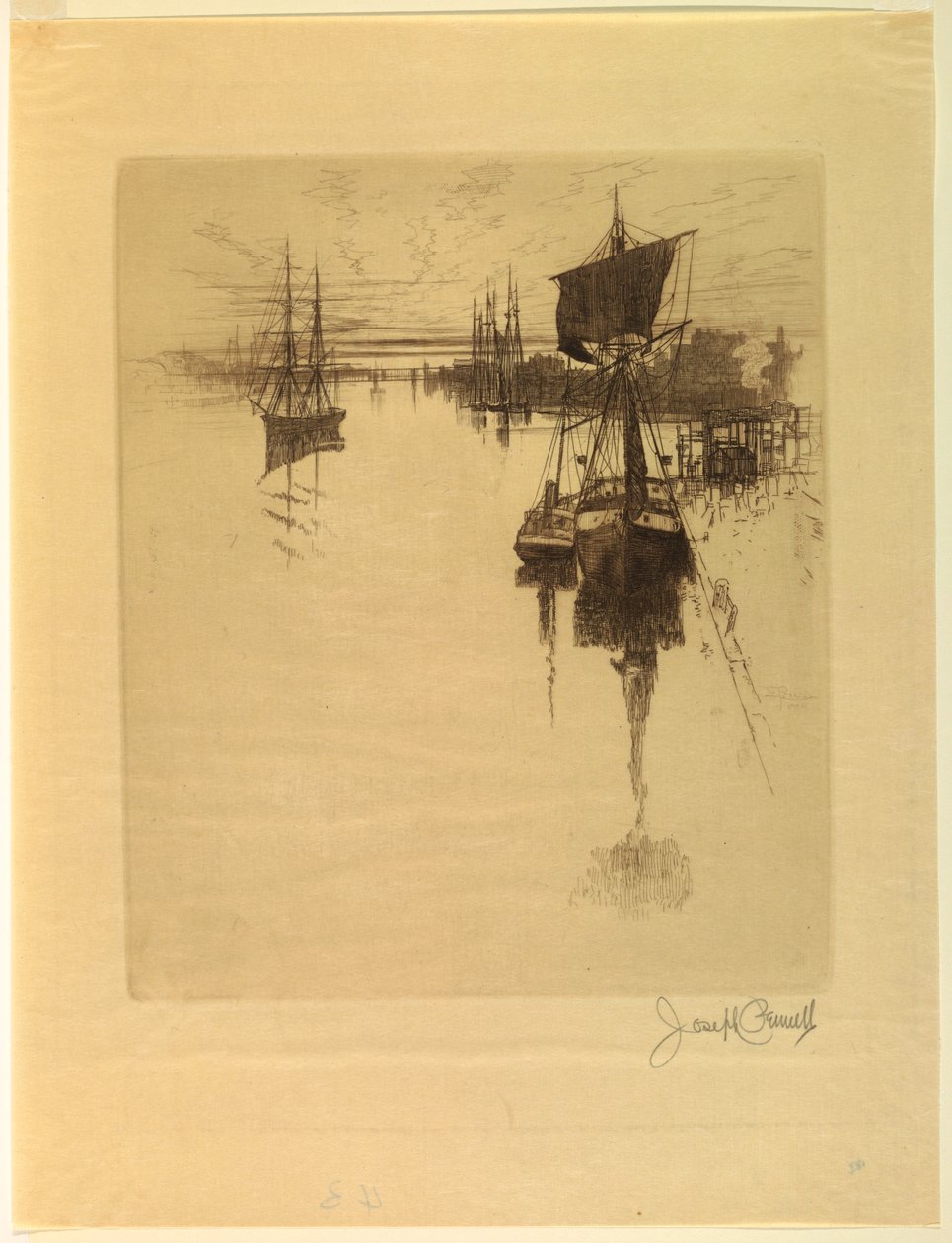 Nedenfor Chestnut Street Bridge af Joseph Pennell