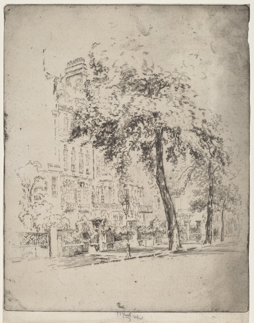 Big Tree, Cheyne Walk af Joseph Pennell