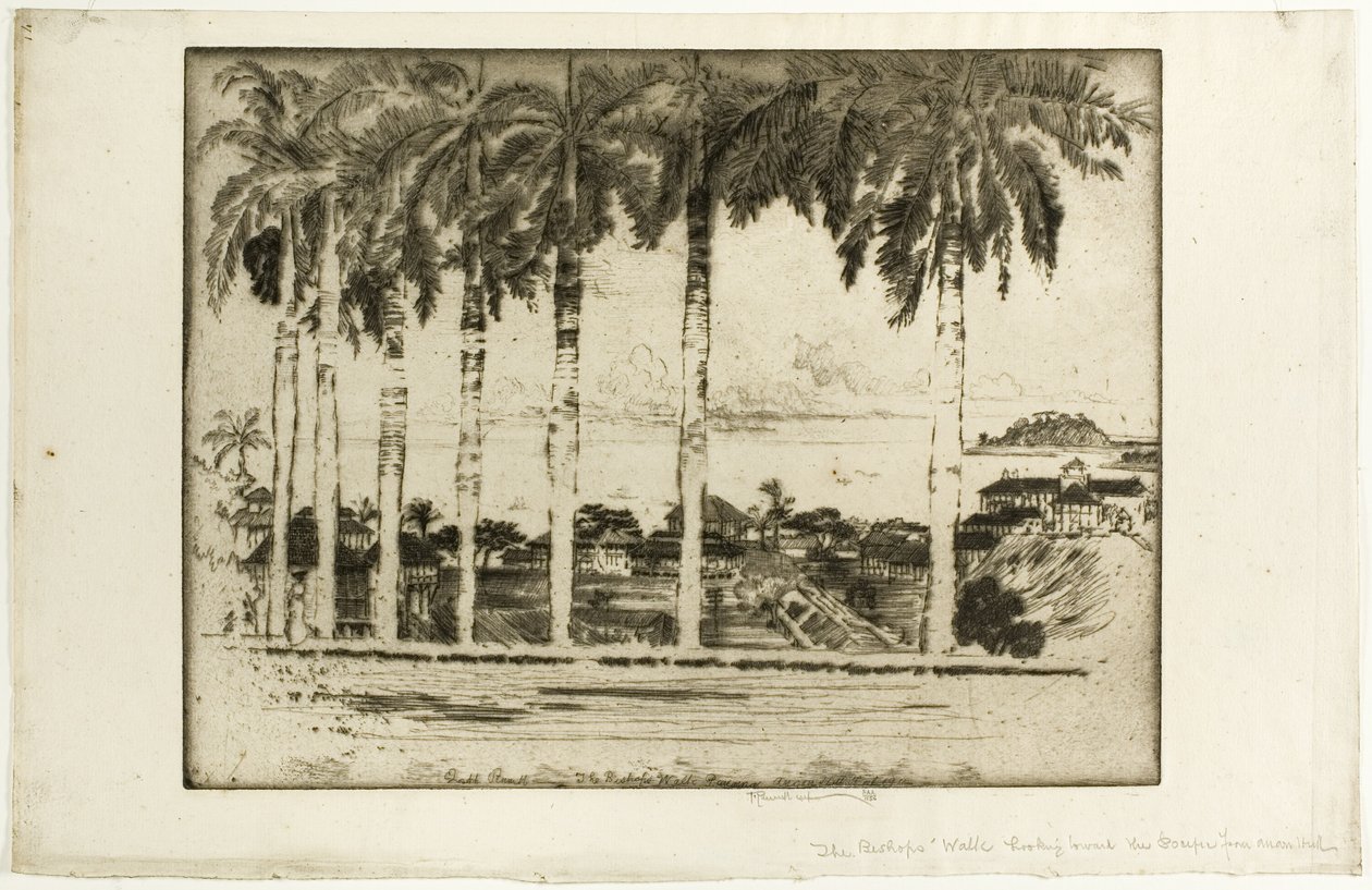 Bishops Walk, Ancon Hill, Panama af Joseph Pennell