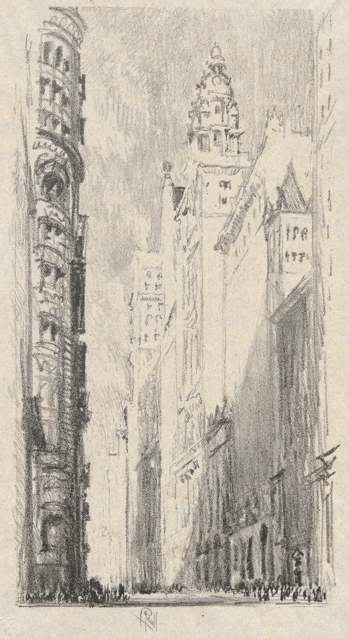 Broadway Towers af Joseph Pennell