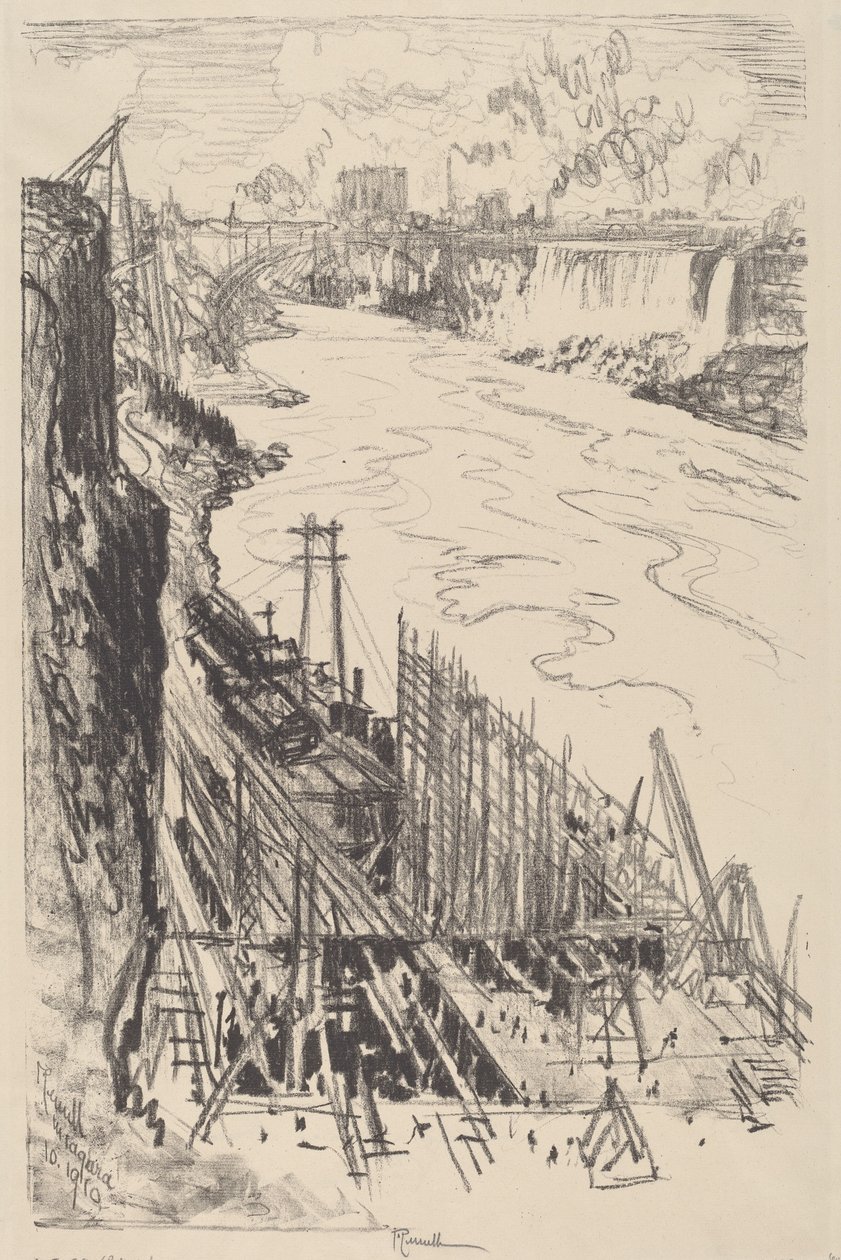 At bygge et krafthus af Joseph Pennell