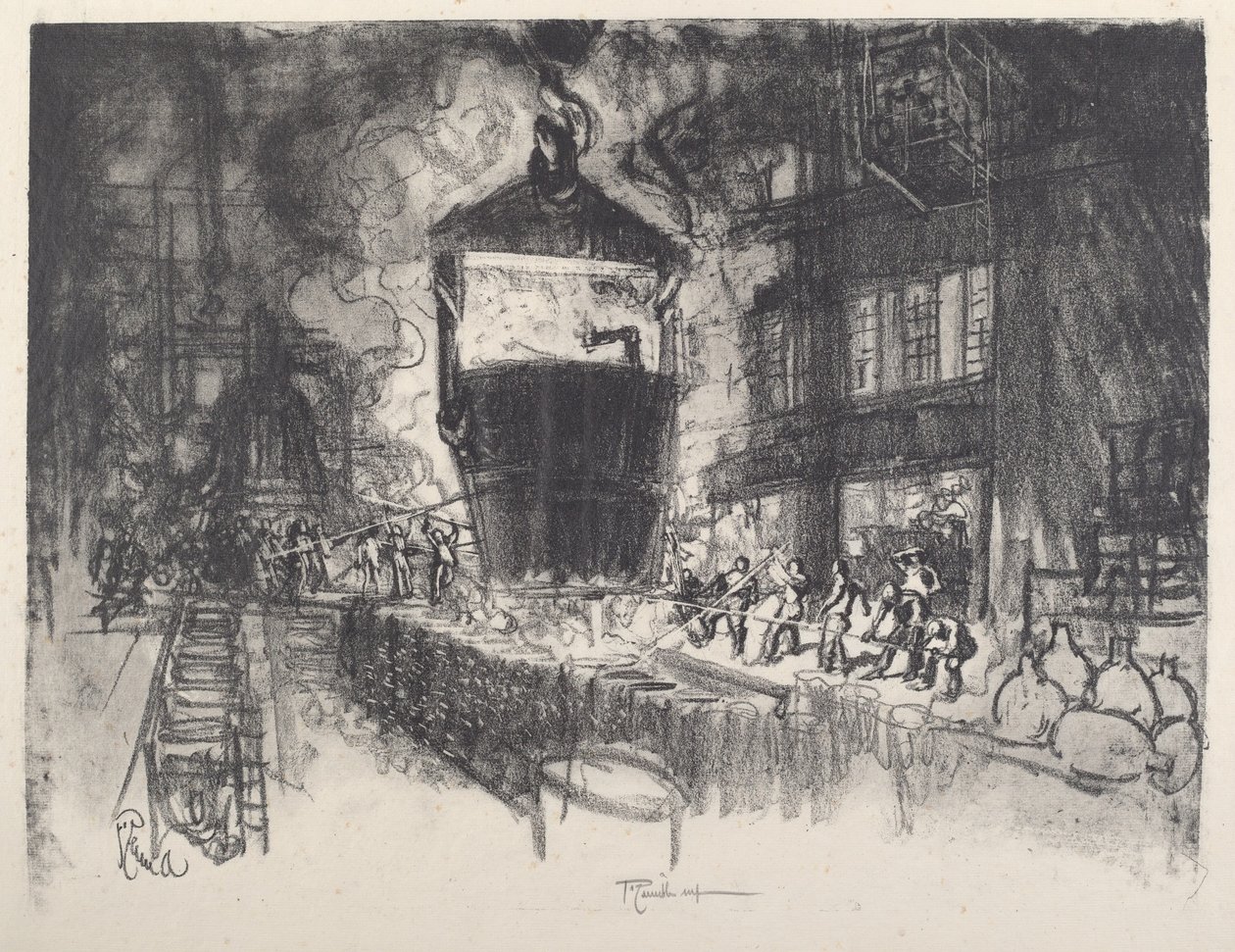 Casting Shells, 1917. af Joseph Pennell