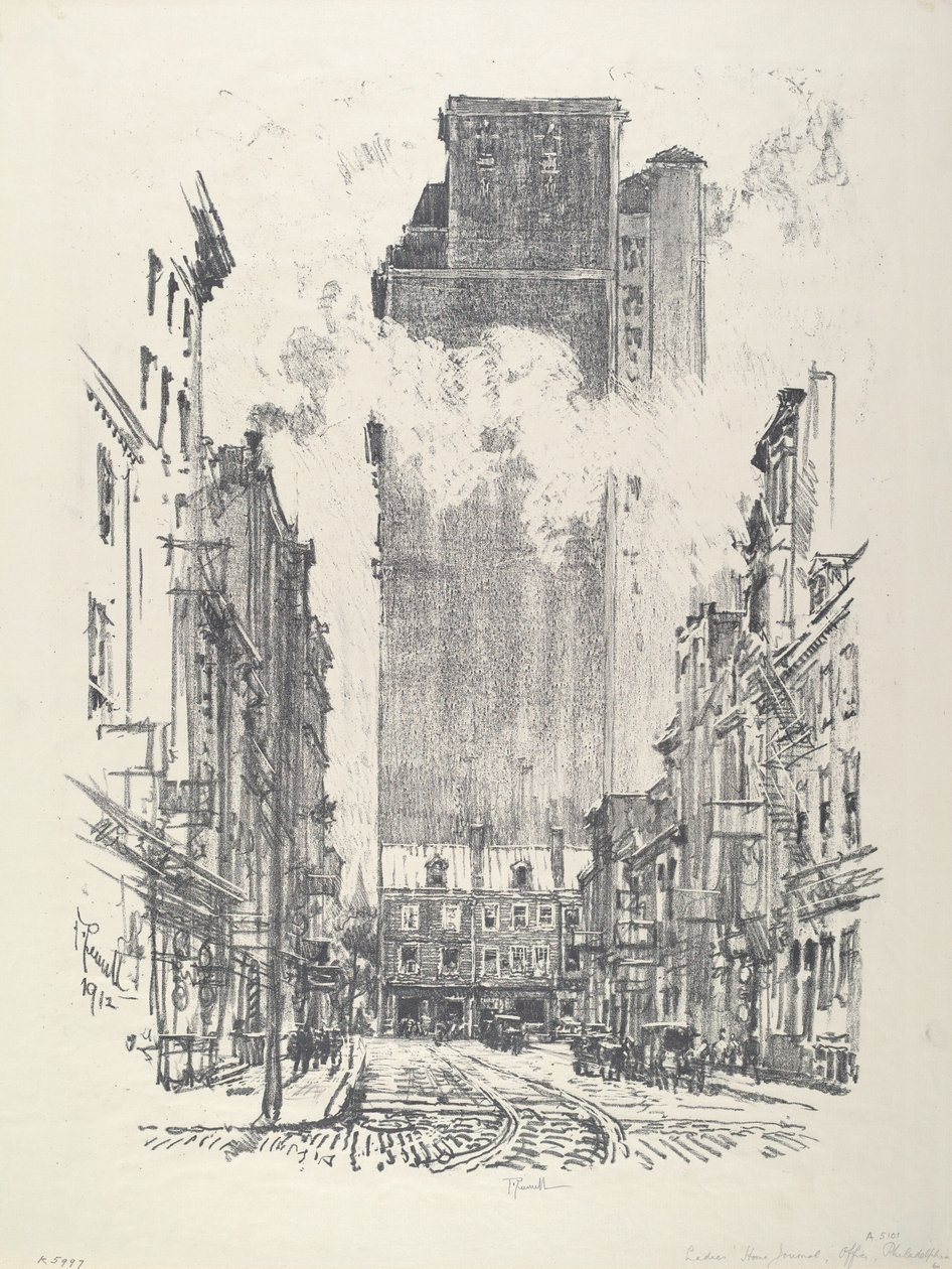 Ned ad Sansom Street af Joseph Pennell