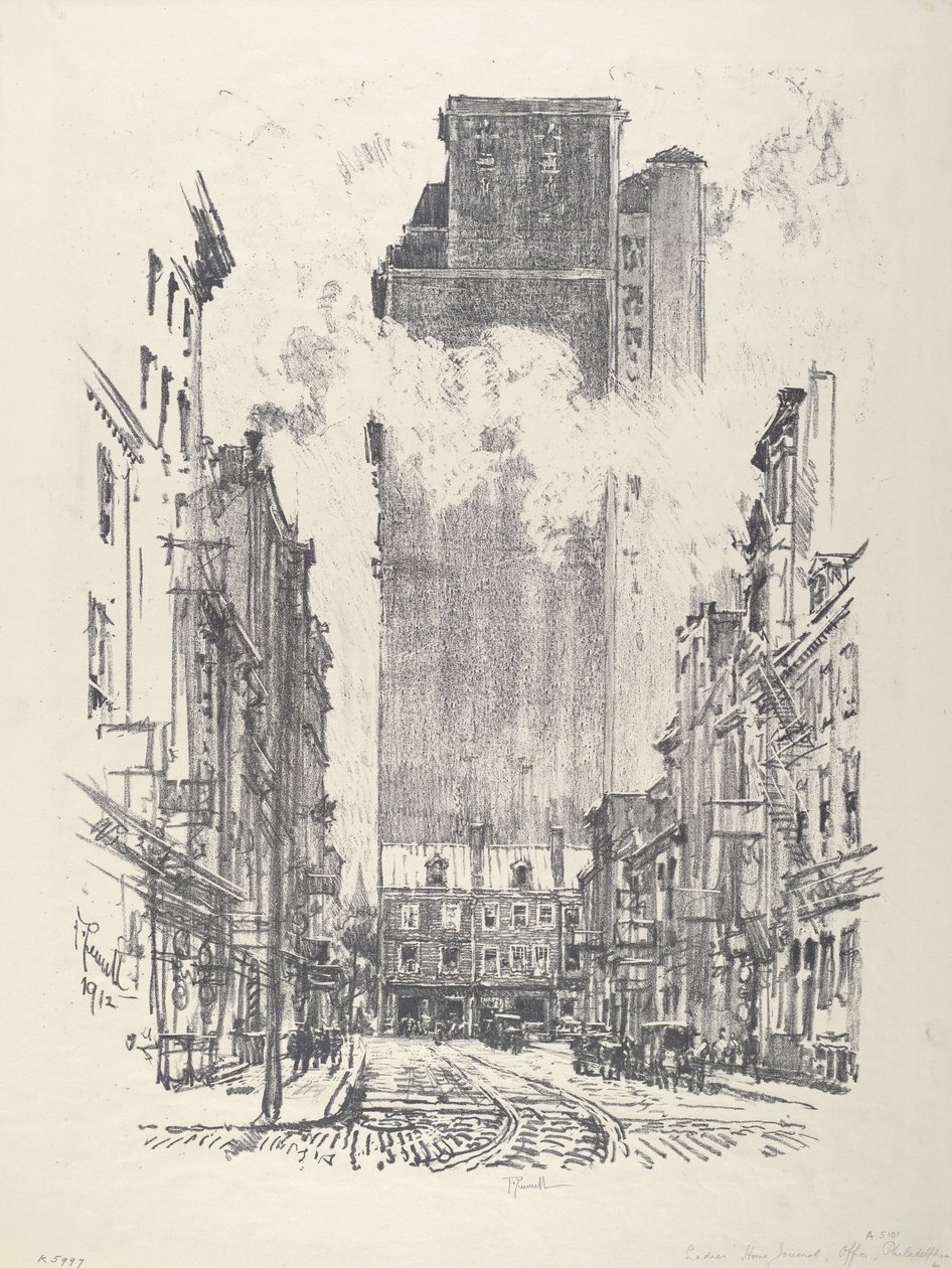 Ned ad Sansom Street, 1912. af Joseph Pennell