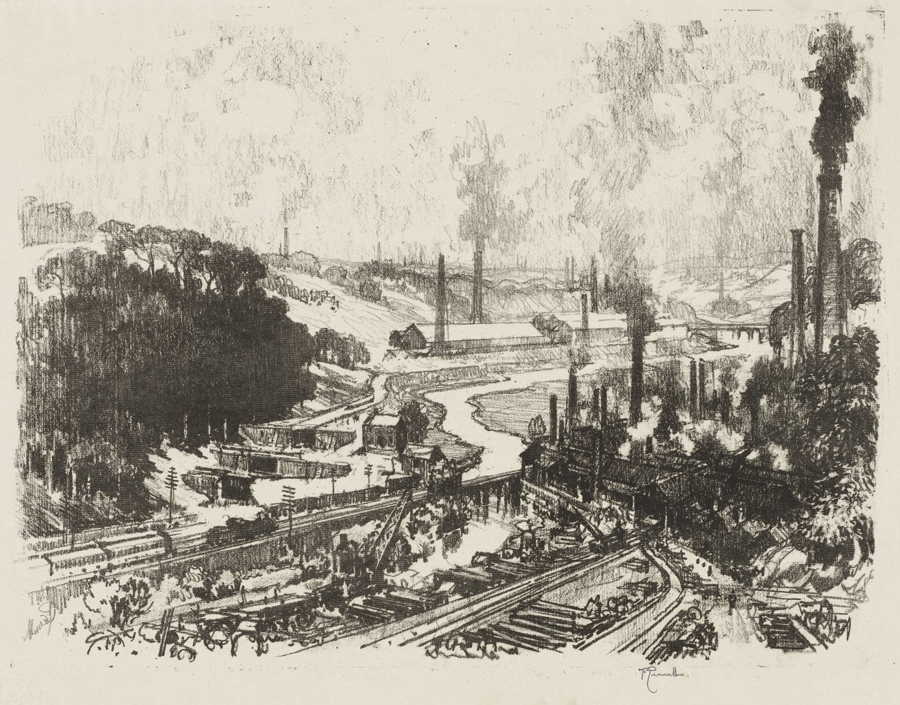 Engelsk War Work: Munition Works af Joseph Pennell