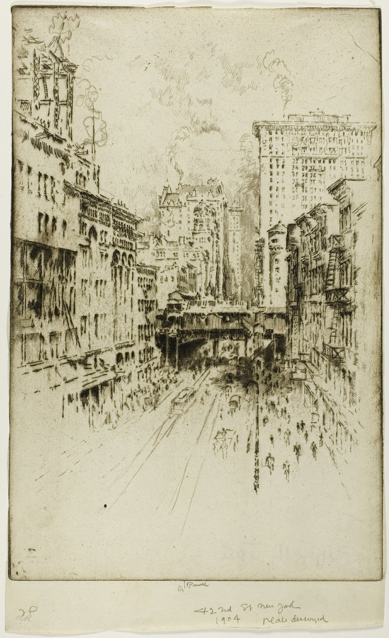 Forty-Second Street af Joseph Pennell
