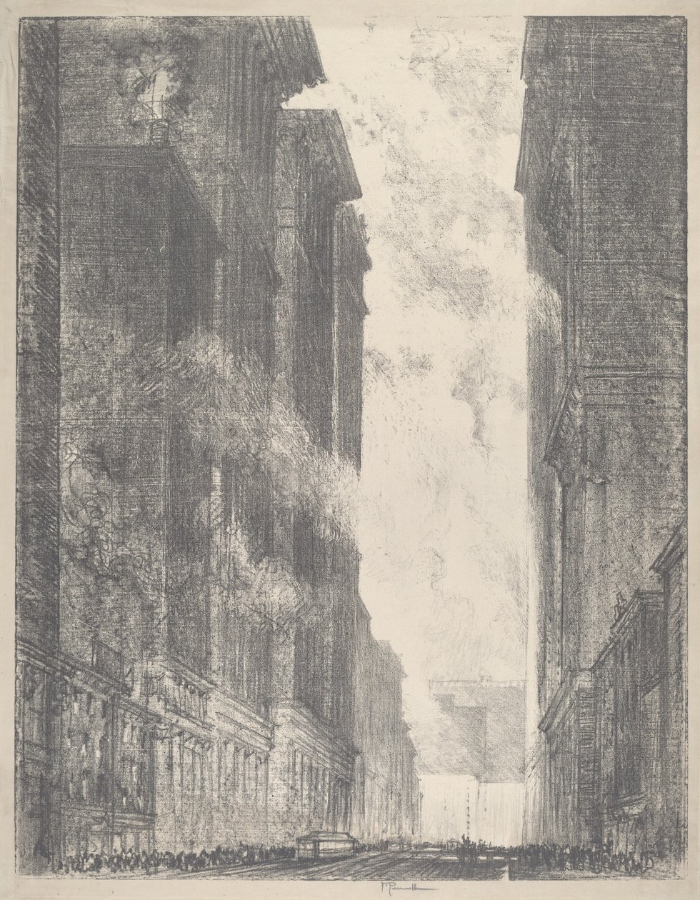Fourth Avenue, 1910. af Joseph Pennell