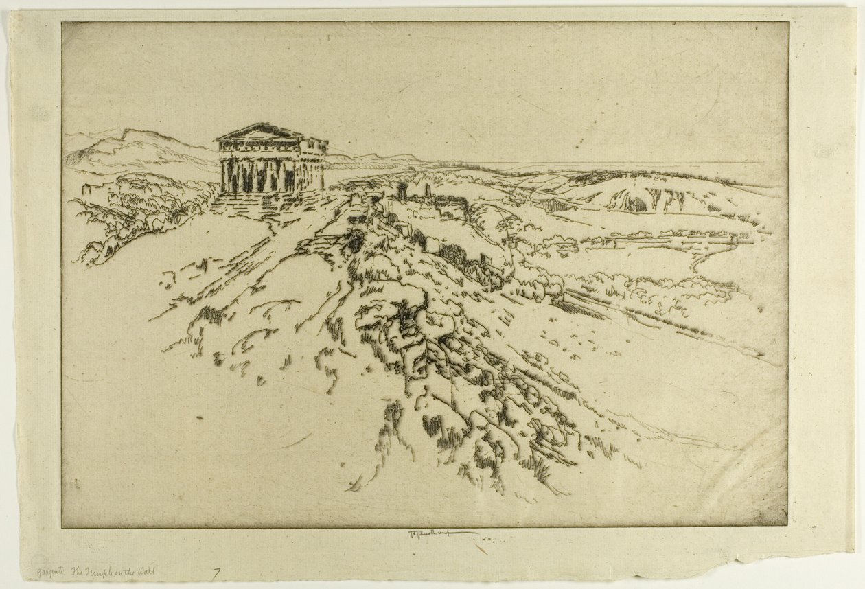 Girgenti, templet på muren af Joseph Pennell