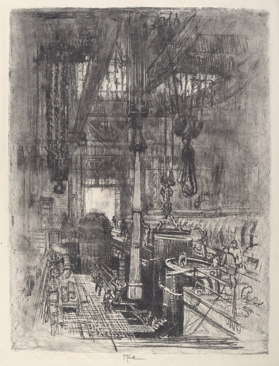 Gun Pit, No.II af Joseph Pennell
