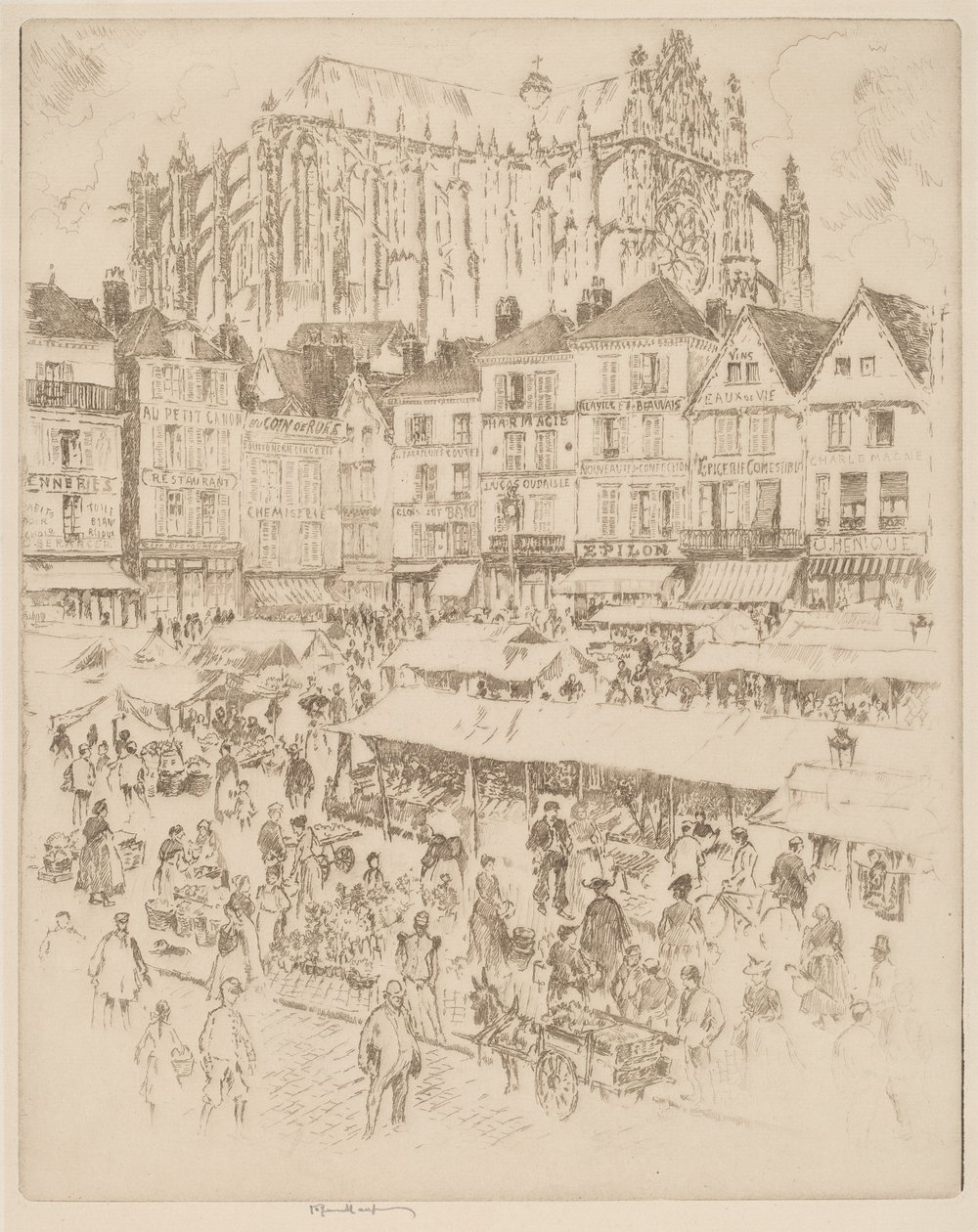 Place, Beauvais af Joseph Pennell