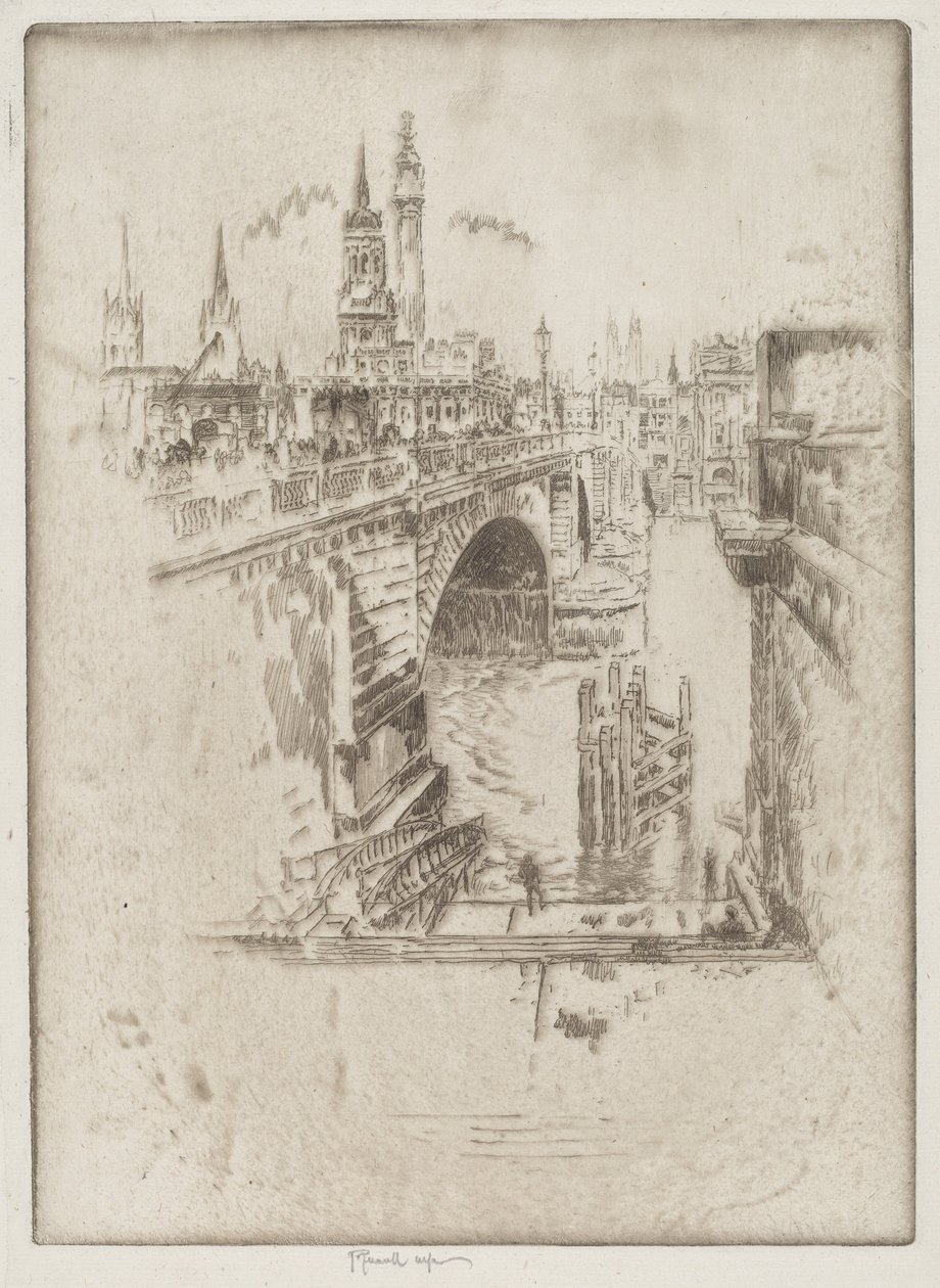London Bridge Trapper af Joseph Pennell