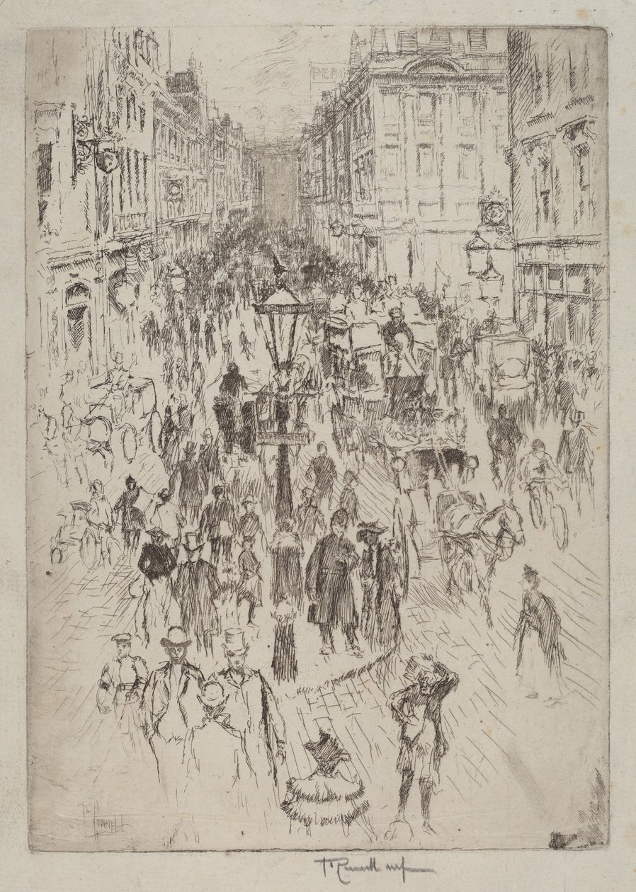 New Oxford Street, London af Joseph Pennell