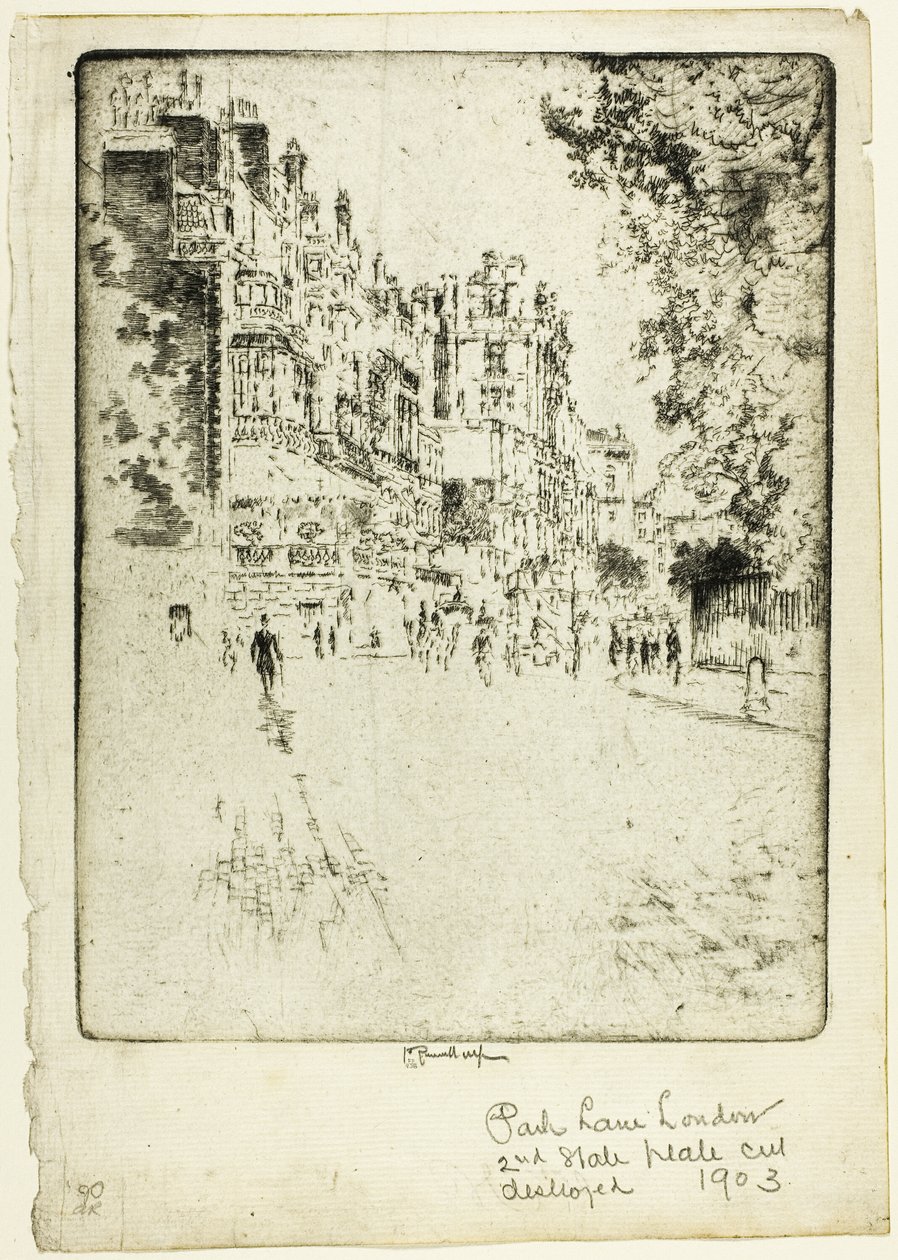 Park Lane af Joseph Pennell
