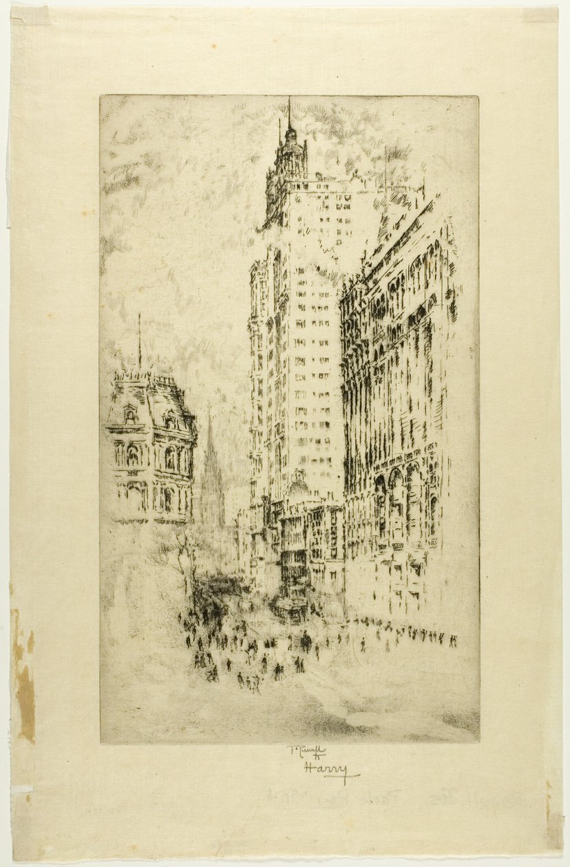Park Row af Joseph Pennell