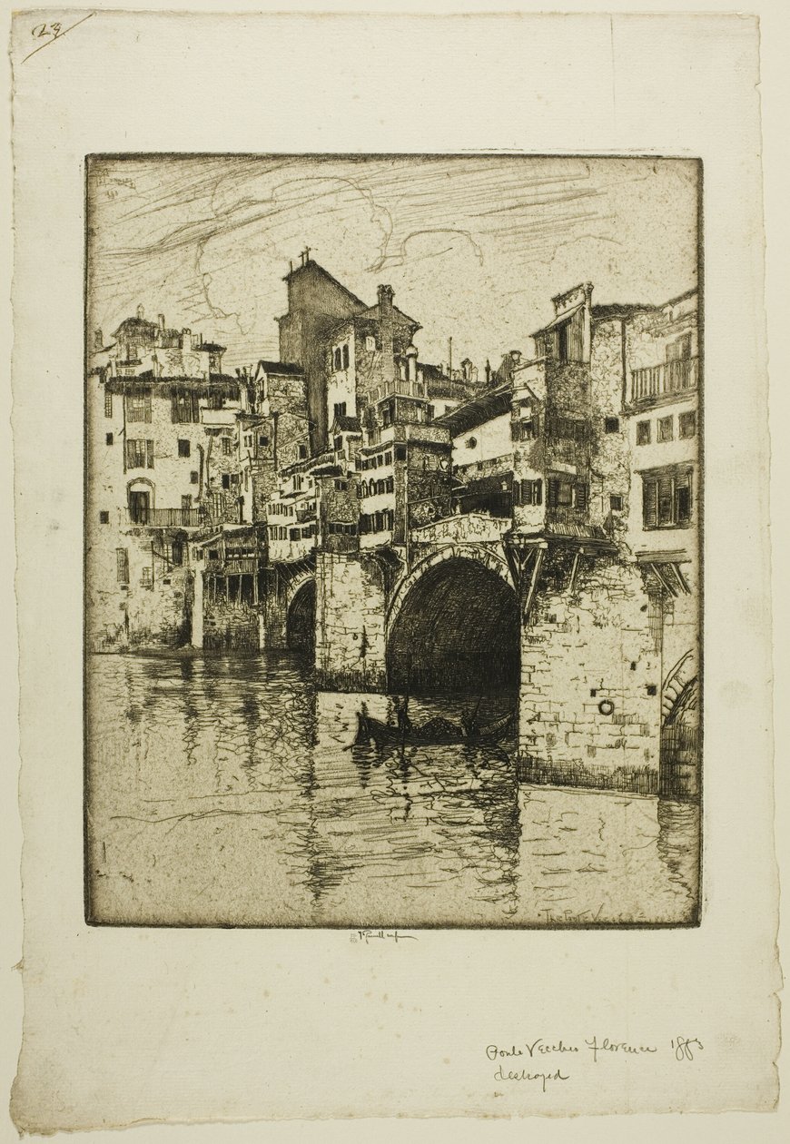 Ponte Vecchio, Firenze af Joseph Pennell