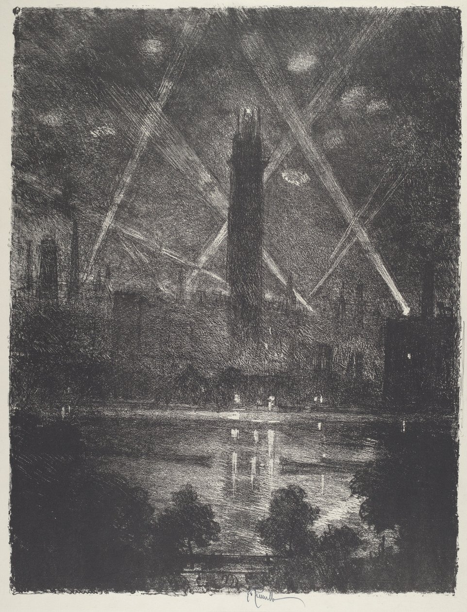 Skud, 1916. af Joseph Pennell