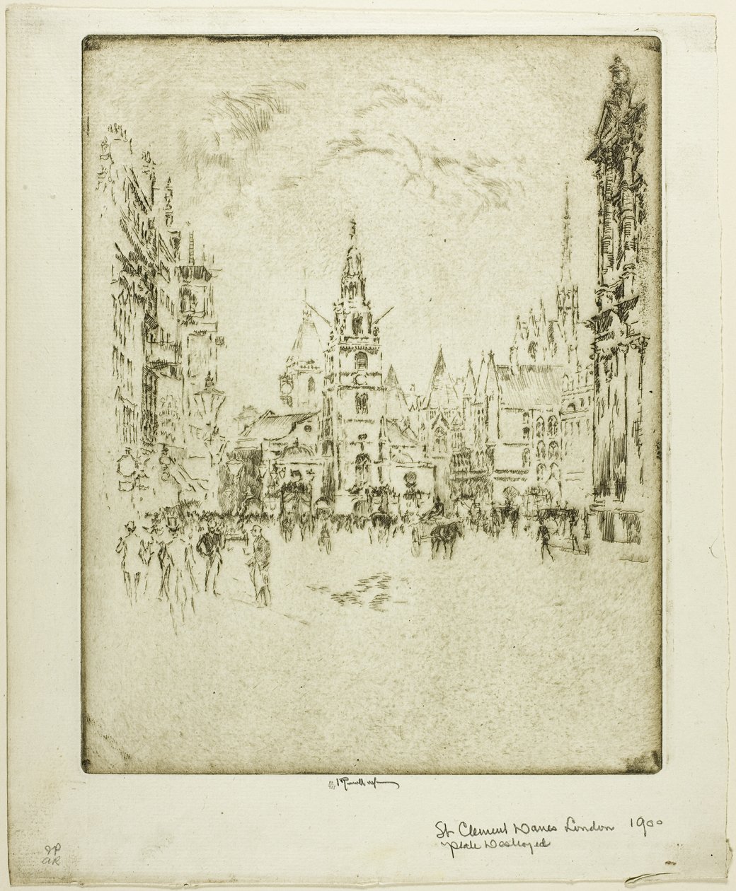 Sankt Clement Danes af Joseph Pennell