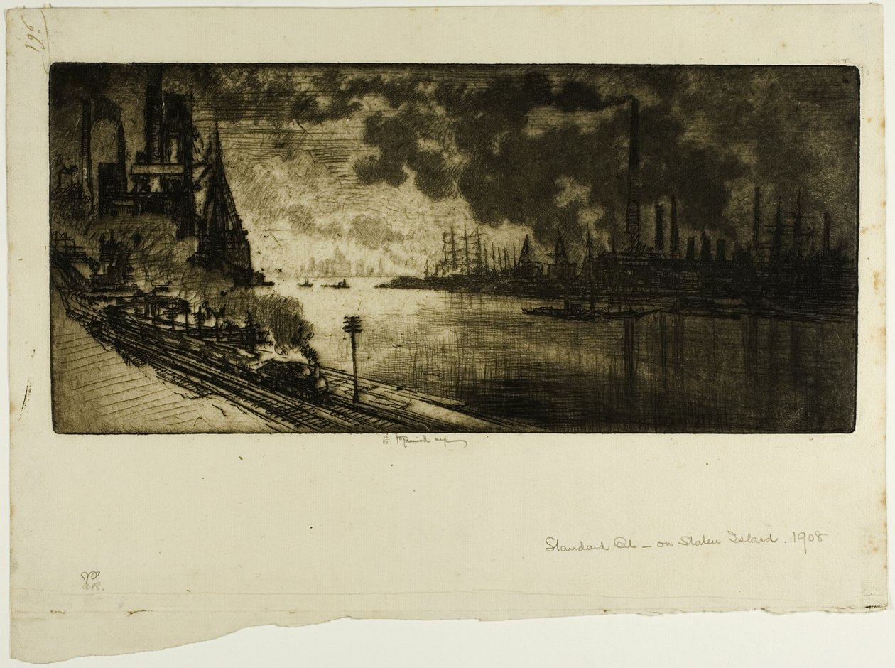 Standard Oil, Staten Island af Joseph Pennell