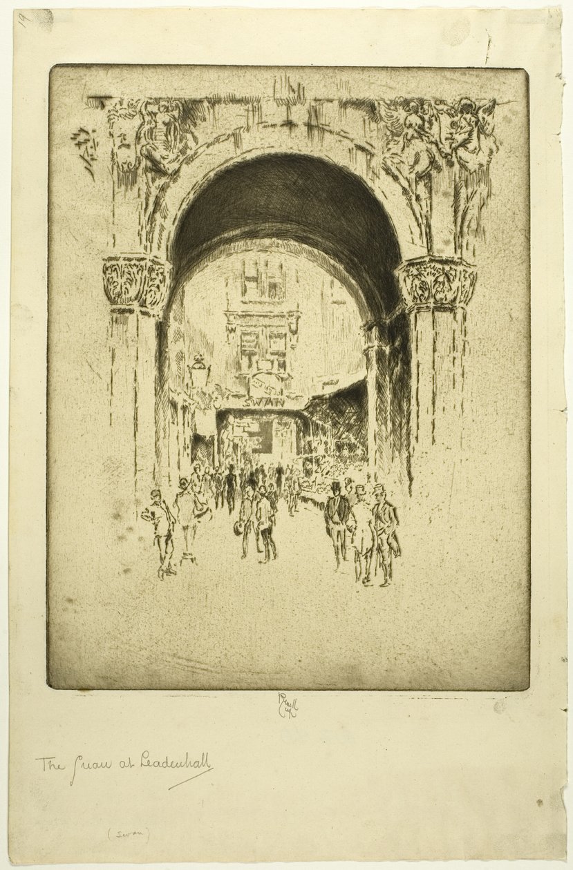 Svanen i Leadenhall af Joseph Pennell