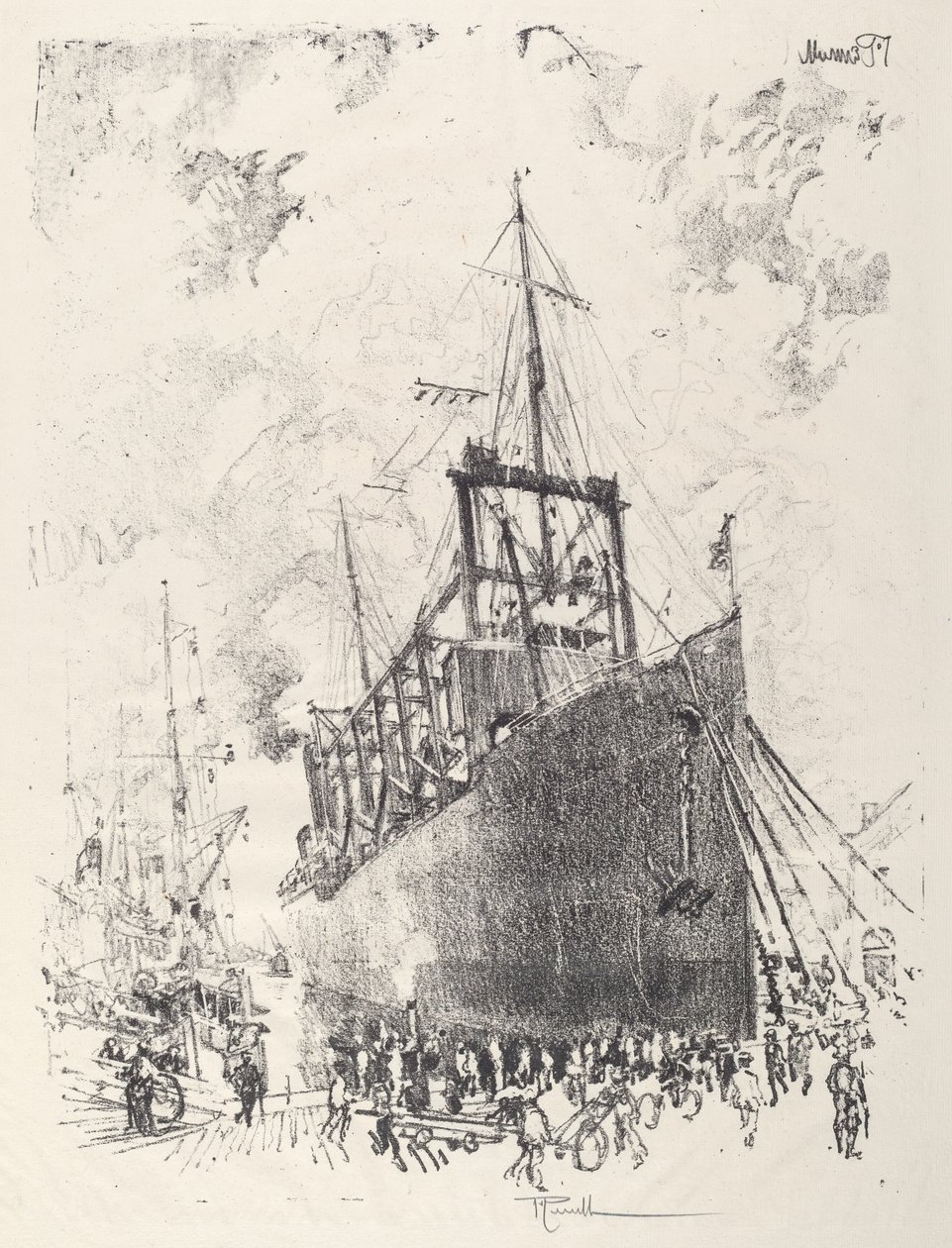 Collier, 1917. af Joseph Pennell