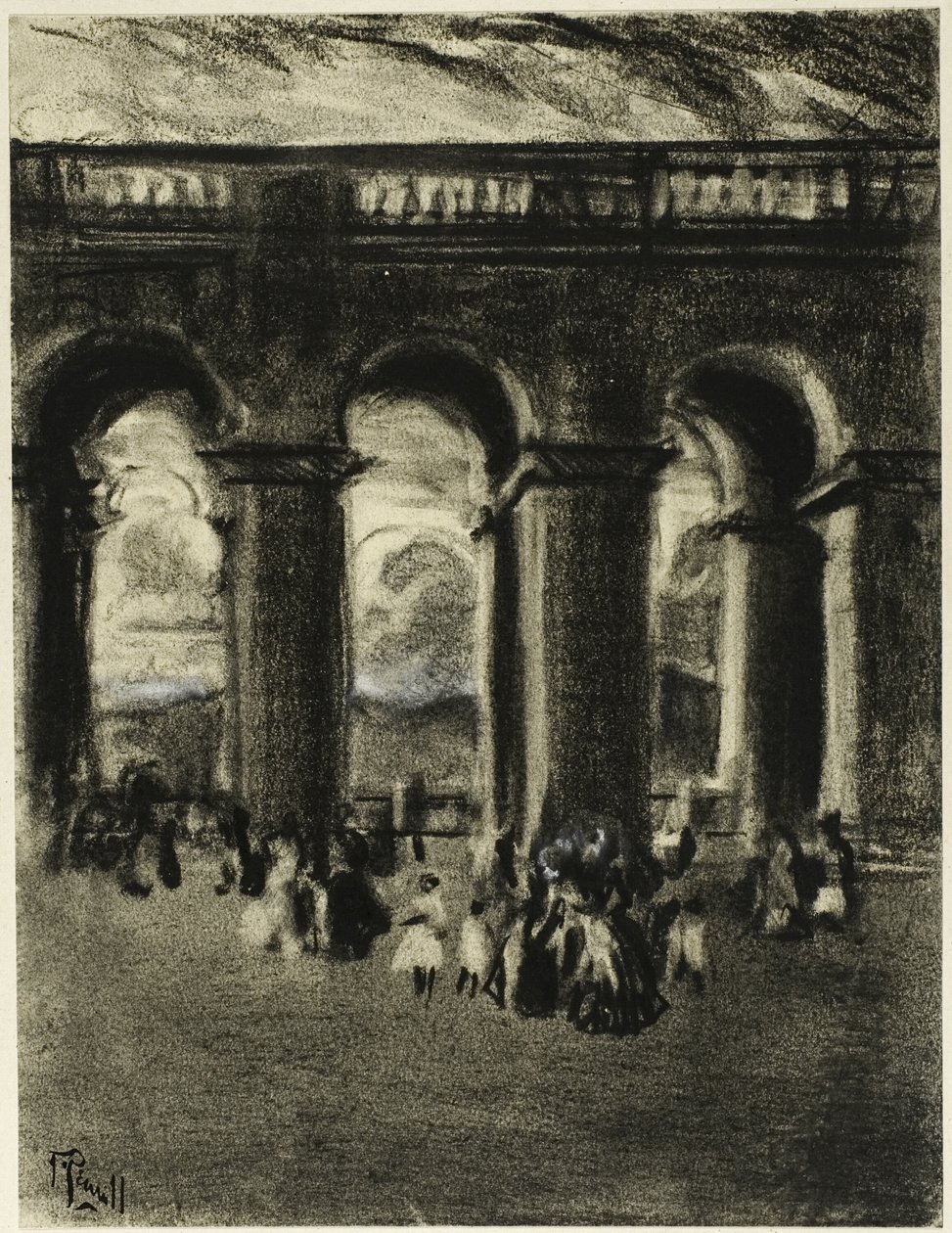 Slotsgården, Madrid af Joseph Pennell