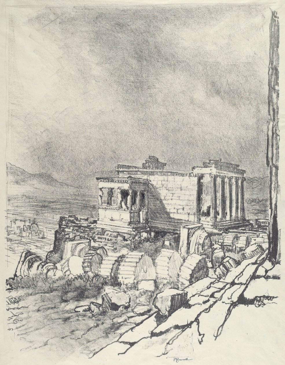 Erechtheum, 1913. af Joseph Pennell