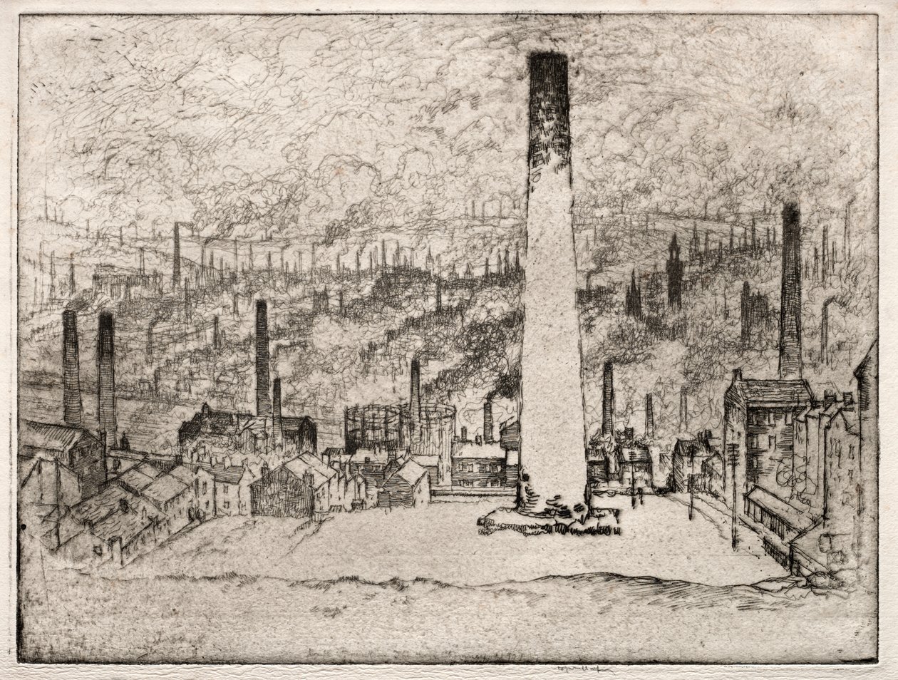 Den Store Skorsten, Bradford af Joseph Pennell