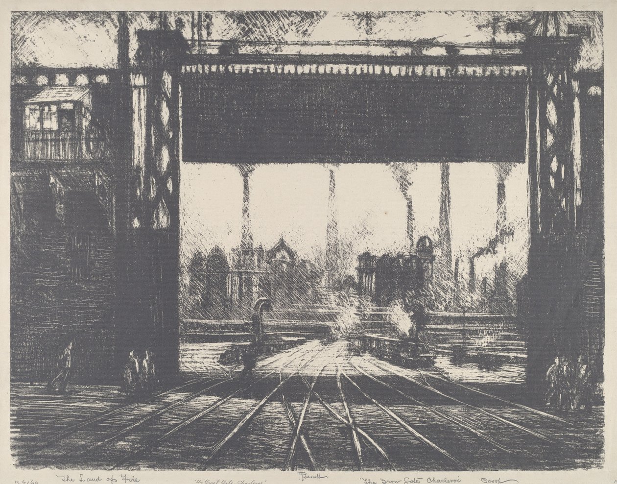 Jernporten, Charleroi af Joseph Pennell