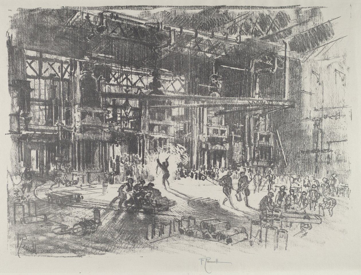 Presserne, 1916. af Joseph Pennell