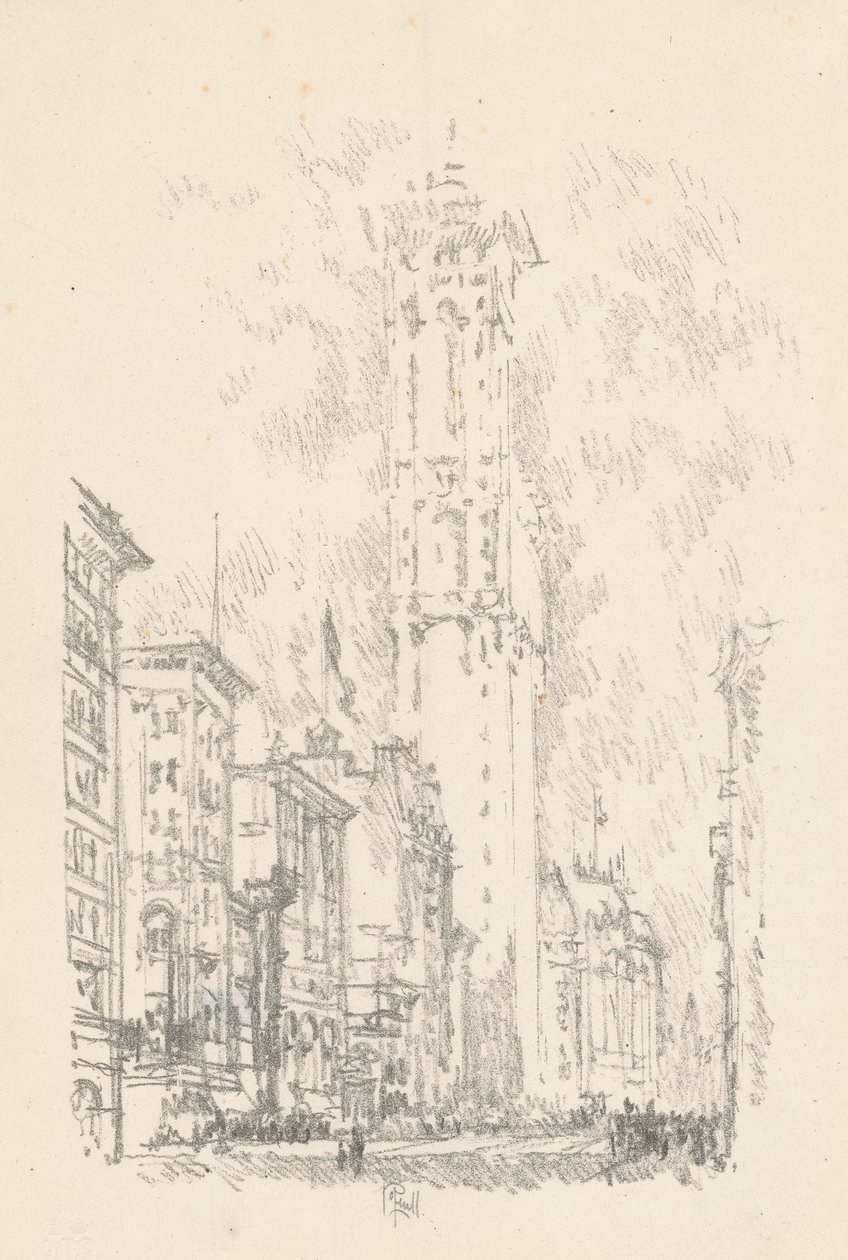Times Building af Joseph Pennell