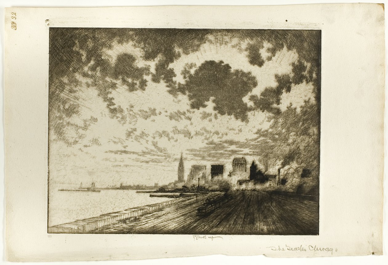 The Tracks, Chicago af Joseph Pennell