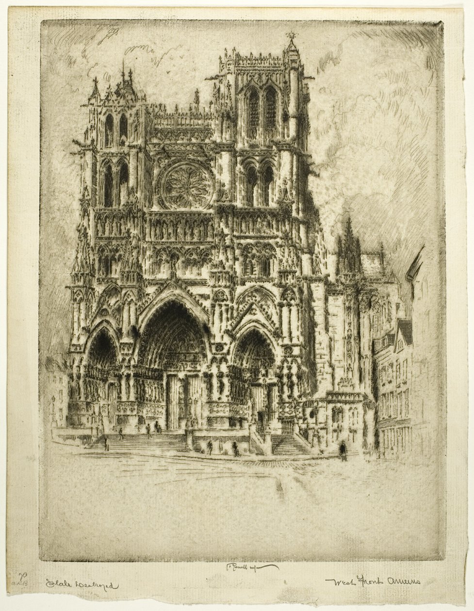 Vestfronten, Amiens af Joseph Pennell