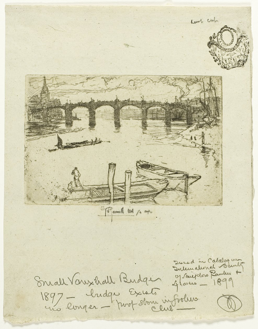 Vauxhall Bridge af Joseph Pennell