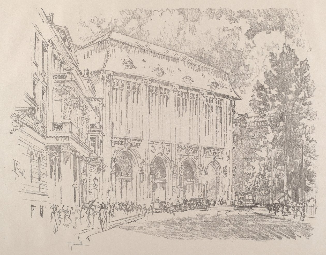 Wertheim, Leipziger Platz, Berlin af Joseph Pennell