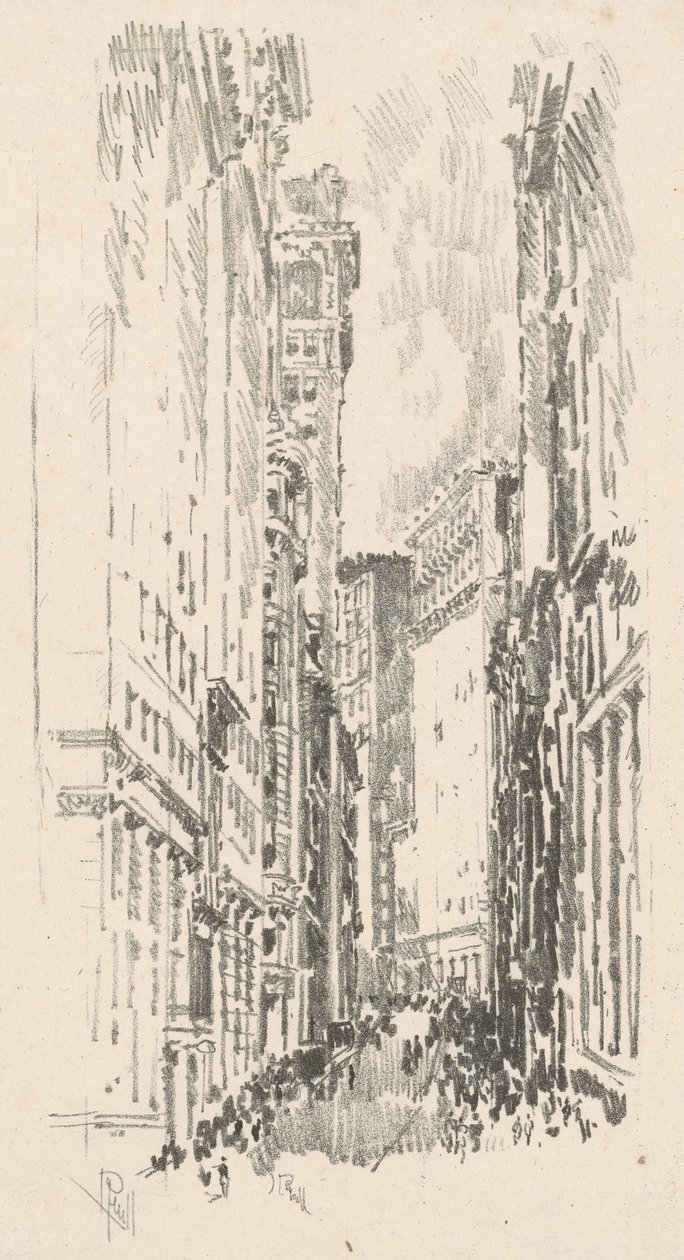 William Street, 1904. af Joseph Pennell