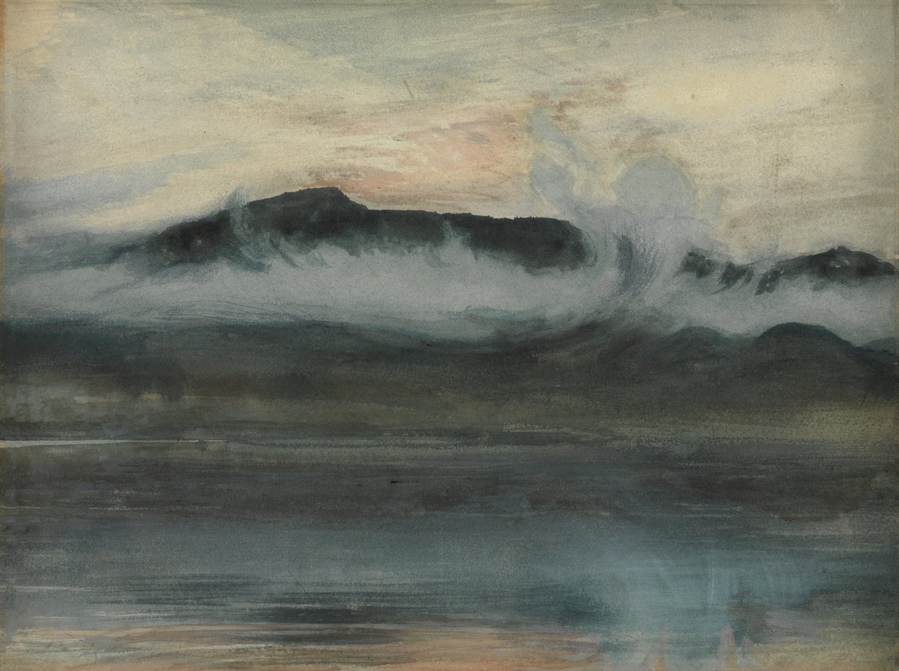 Coniston & Old Man (Akvarel) af Joseph Severn