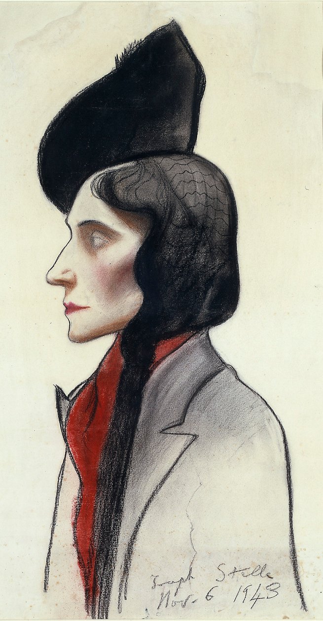 Portræt af Clara Fasano af Joseph Stella