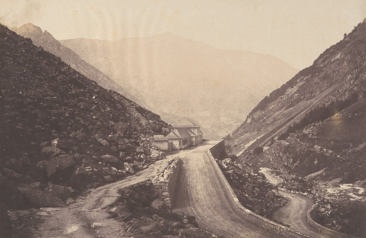 Raillière bade i Cauterets, 1853. af Joseph Vigier