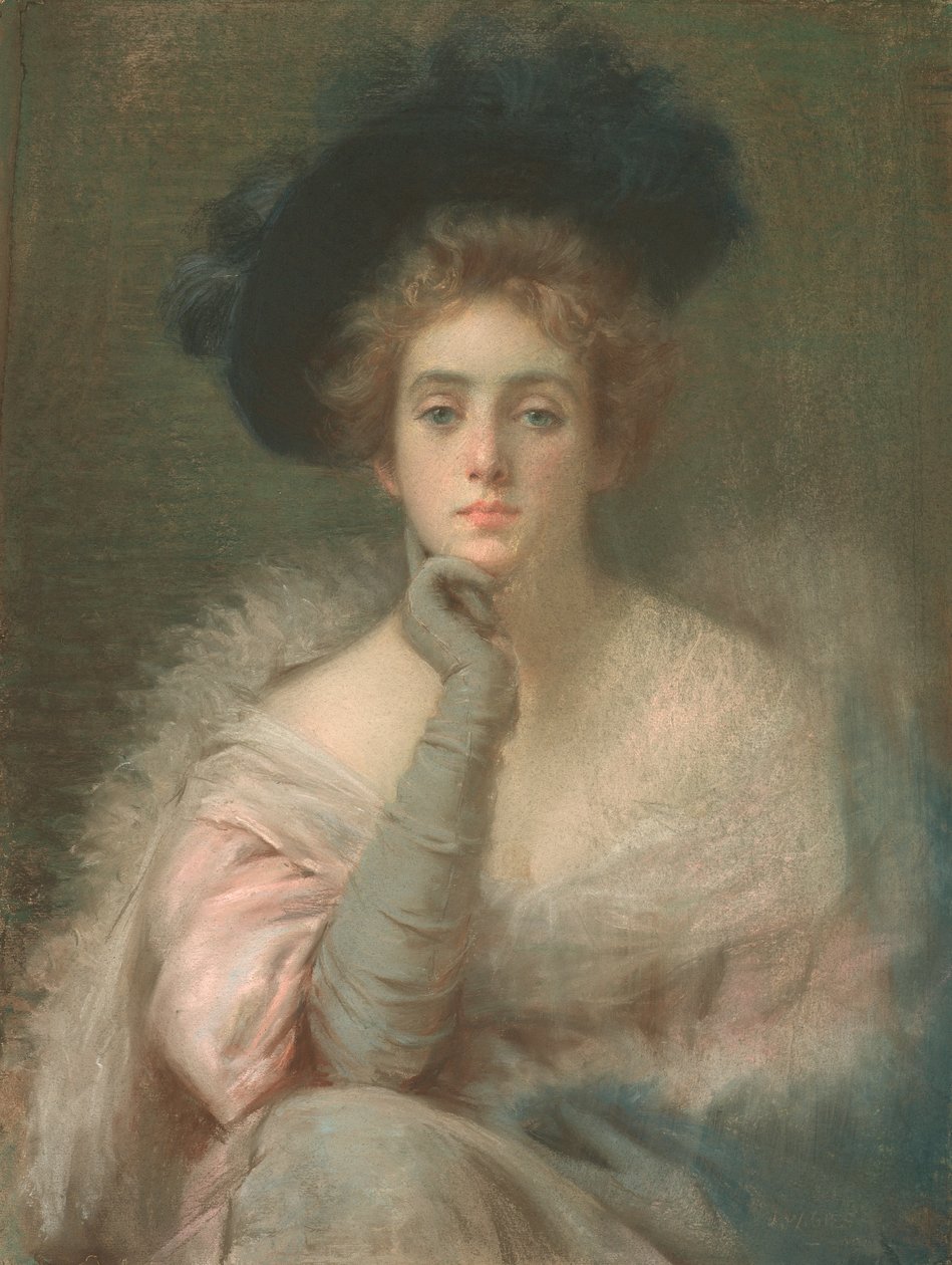 Lady in Pink, 1898 af Joseph W. Gies