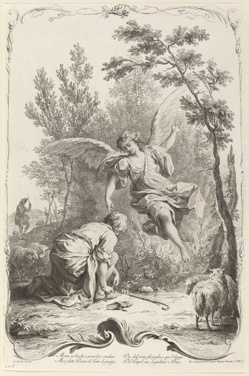 Moses og den brændende busk af Joseph Wagner
