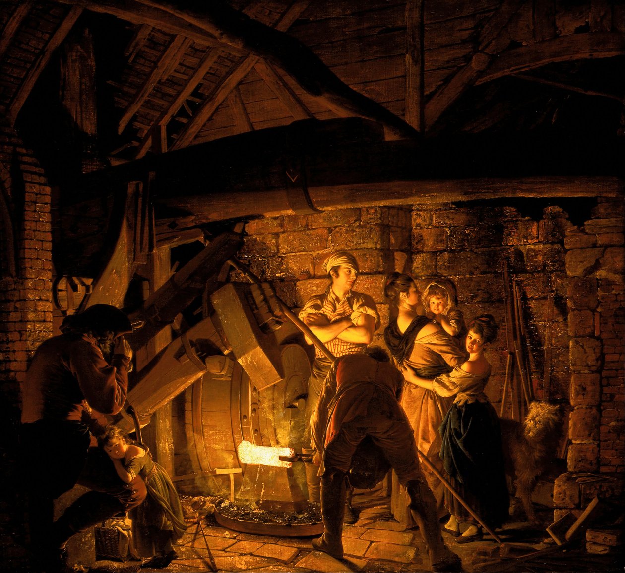 En smedje af jern af Joseph Wright of Derby