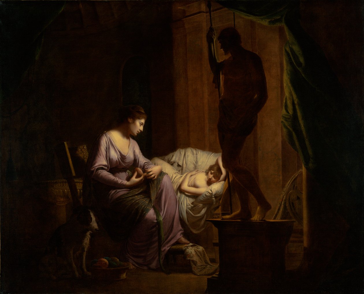 Penelope optrævler sit web, 1783-4 af Joseph Wright of Derby
