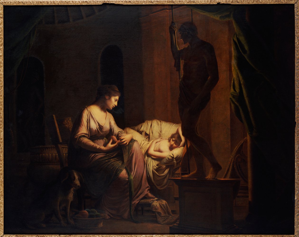Penelope optrævler sit web af Joseph Wright of Derby