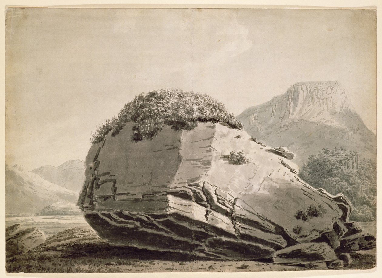 Bowderstone Borrowdale af Joseph Wright of Derby