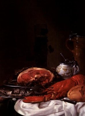 Stilleben med hummer af Joseph de Bray