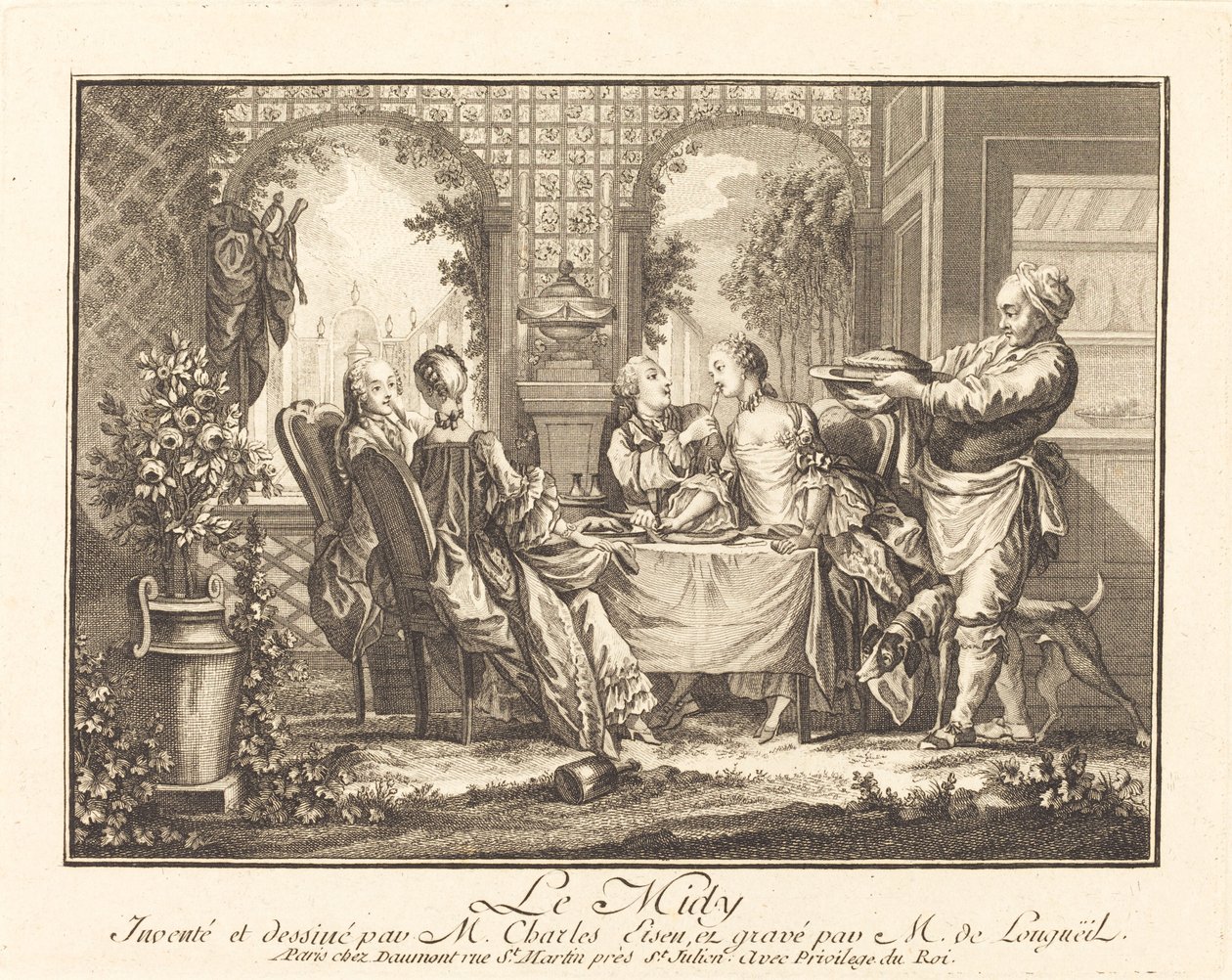 Middag af Joseph de Longueil after Charles Eisen