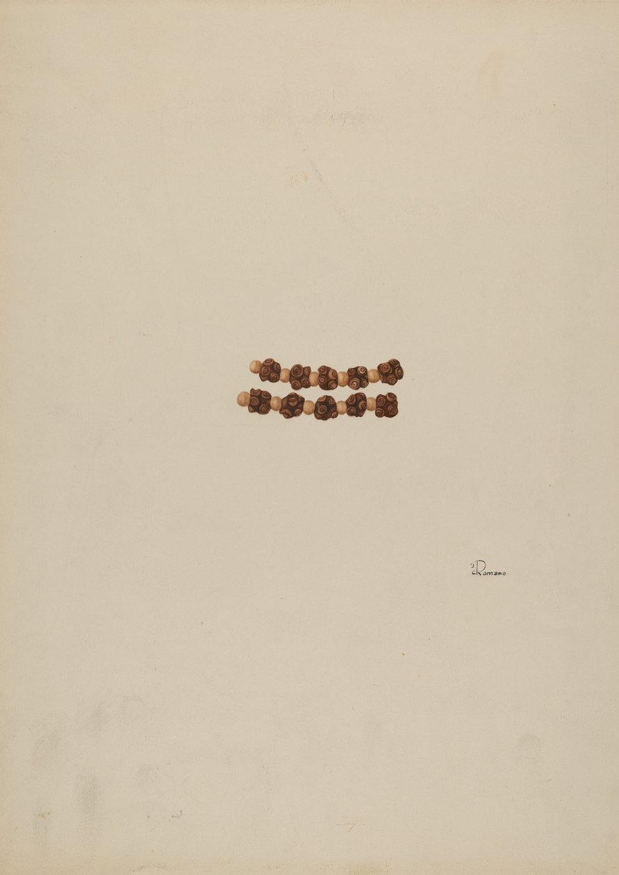 Rosenkrans perler, ca. 1940. af Josephine C. Romano