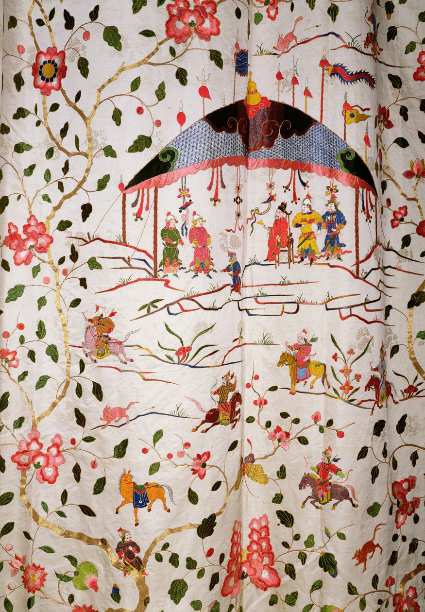Arabisk tekstildesign, ca. 1720 (broderi) af Joshua Morris